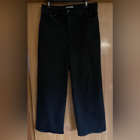 The Perfect Vintage Wide-Leg Jean, Size 31 Black Rinse Wash - Picture 2 of 5